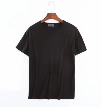 Camiseta holgada de manga corta con cuello redondo